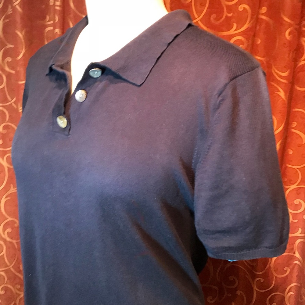 Talbot’s demure cotton knit top-excellent detail - Picture 3 of 8